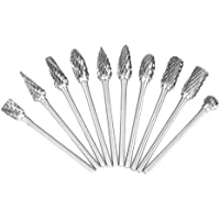 10 Piezas Fresa de Extremo-Juego de Fresas de Carburo de Tungsteno de Vástago de 2-35 mm y Vástago de 1-4&quot-(6 mm) para…